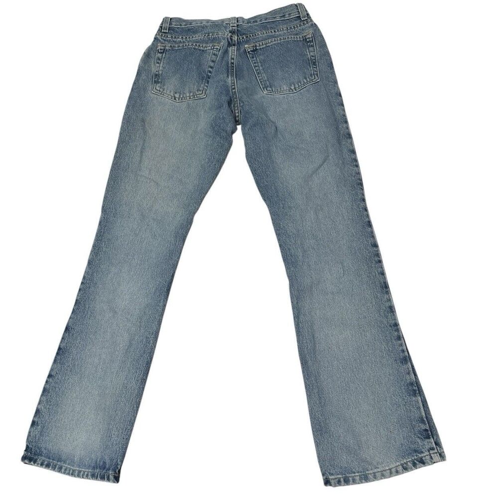 Y2K Bootcut Jeans Size 4 Straight Leg 100% Cotton Vintage Denim Effortless Fit - Picture 3 of 10